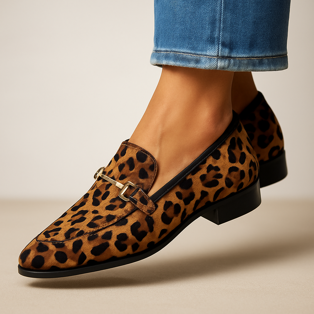 Riley | Chic Leopard Print Loafers