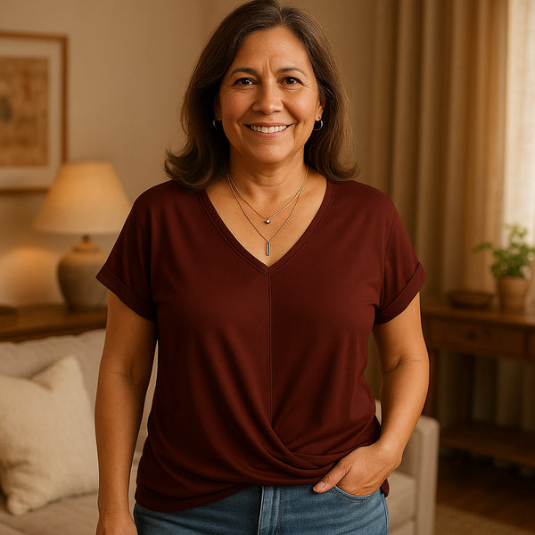 Luna Tummy Tucking V-Neck Top