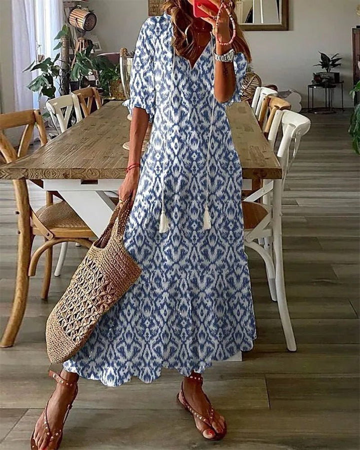 Zahara | Boho Tassel Maxi Dress