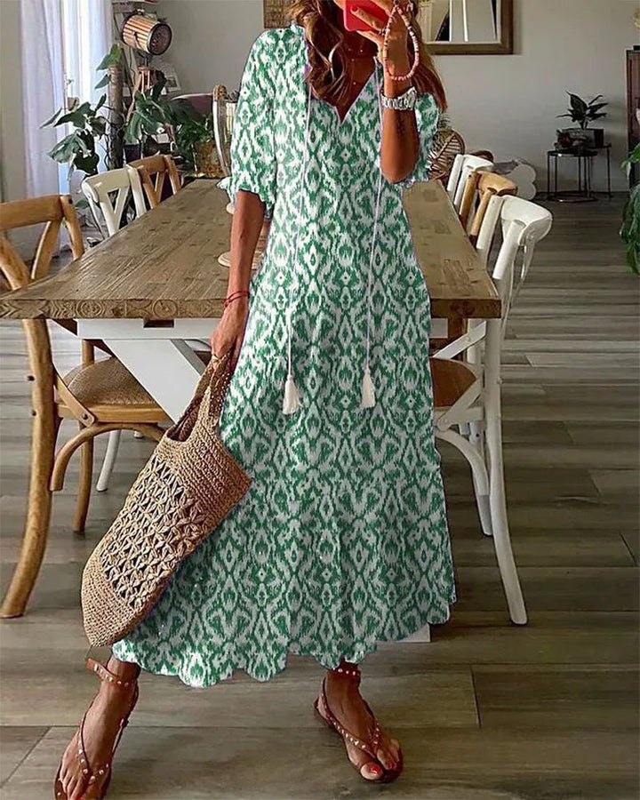 Zahara | Boho Tassel Maxi Dress