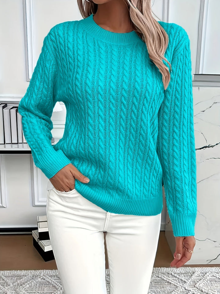 Women’s Cable Knit Crewneck Sweater