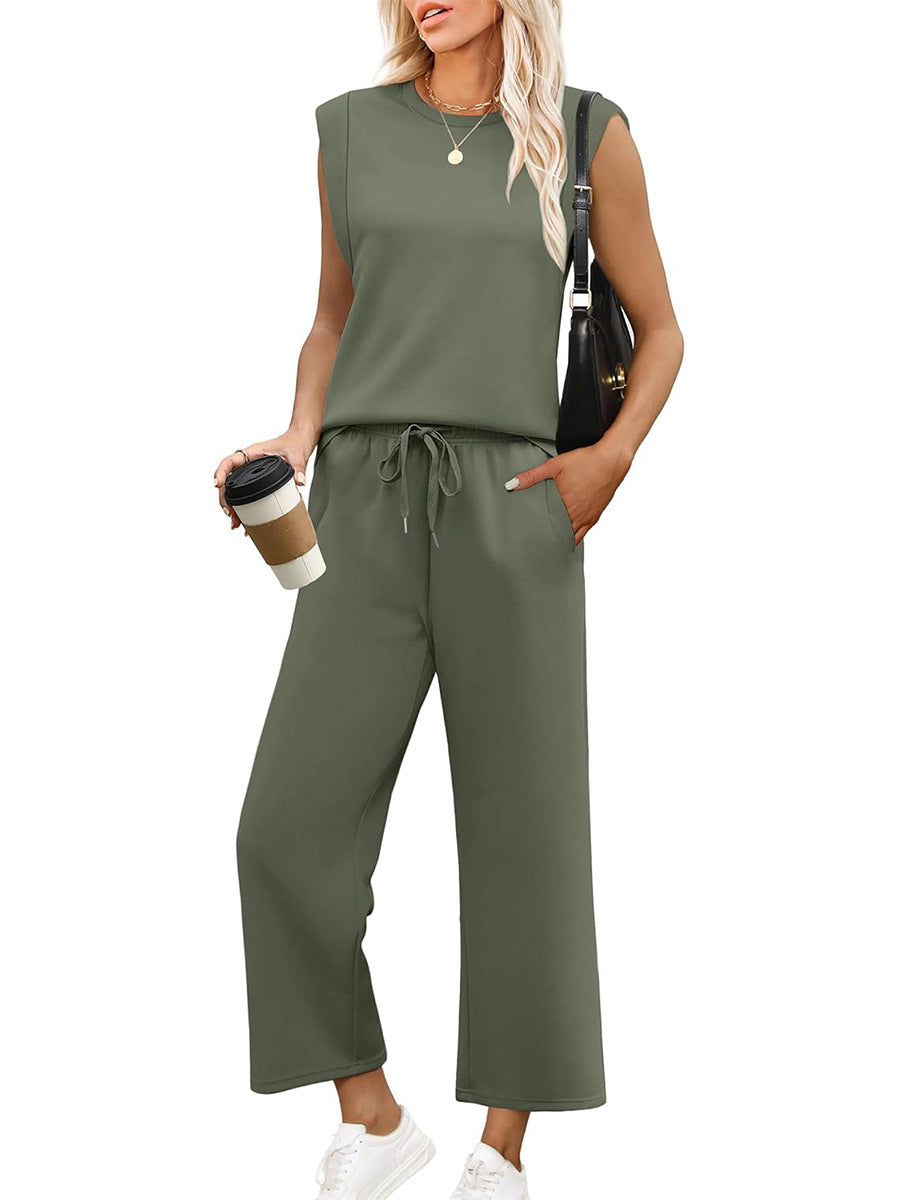 Kaya | Sleeveless Wide-Leg Lounge Set