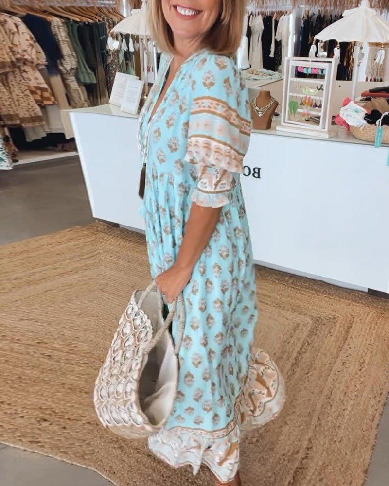 Isla | Boho Tassel Maxi Dress
