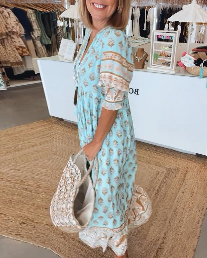 Isla | Boho Tassel Maxi Dress