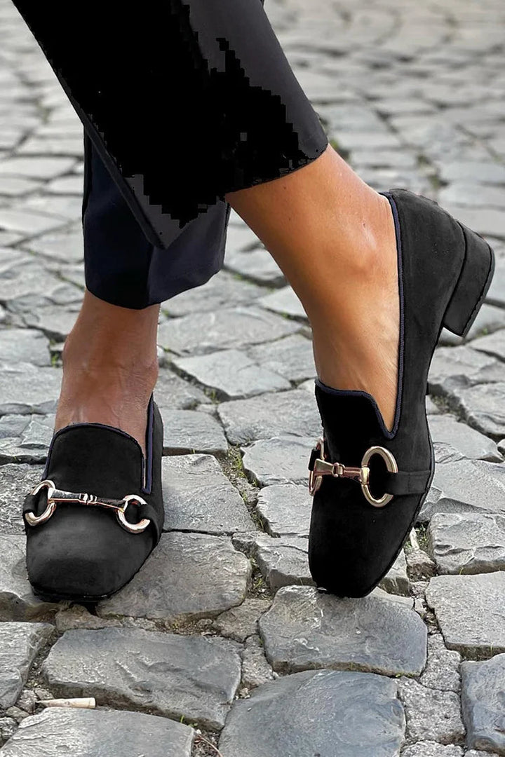 Women’s Classic Slip-On Loafers with Hardware Detail