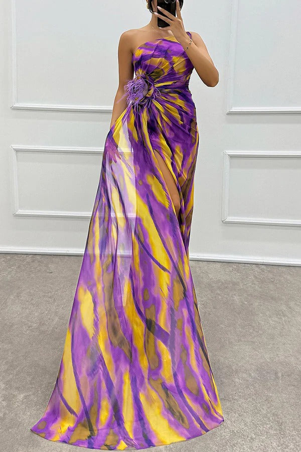Averie | Strapless Draped Evening Gown