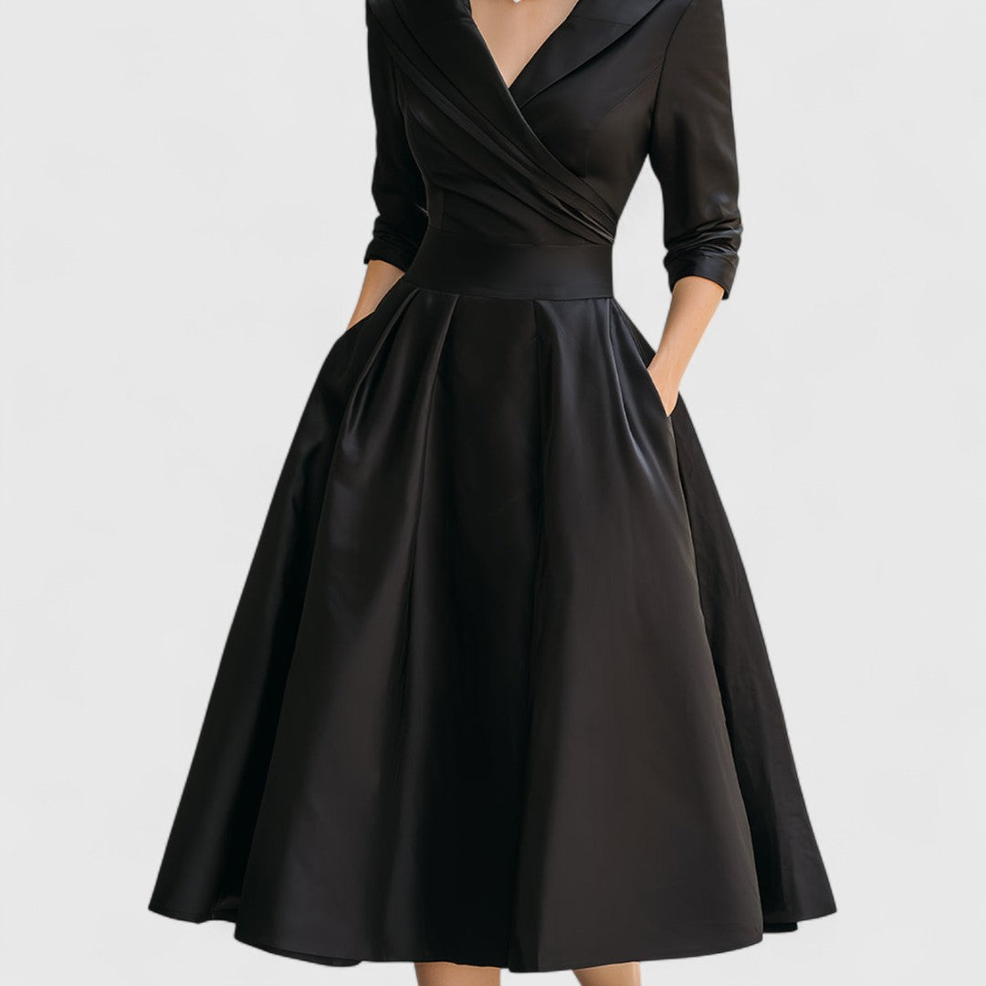 Elegant Pleated Midi Dress