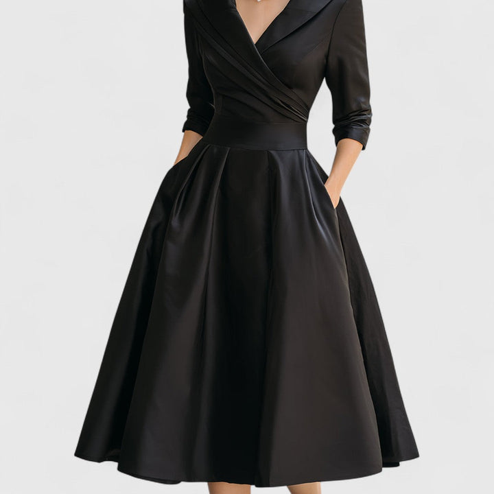 Elegant Pleated Midi Dress