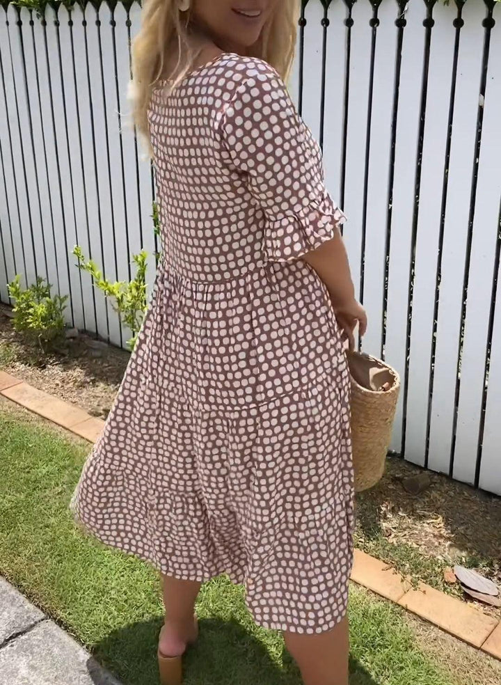 Maisie | Relaxed Polka Dot Midi Dress