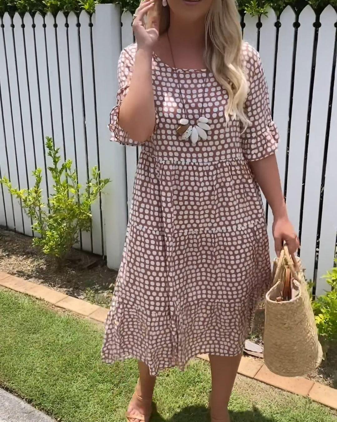 Maisie | Relaxed Polka Dot Midi Dress