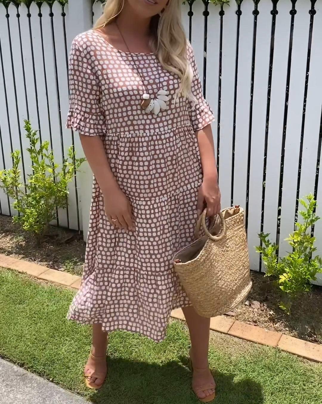 Maisie | Relaxed Polka Dot Midi Dress