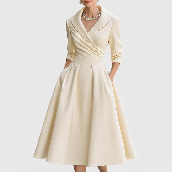 Elegant Pleated Midi Dress