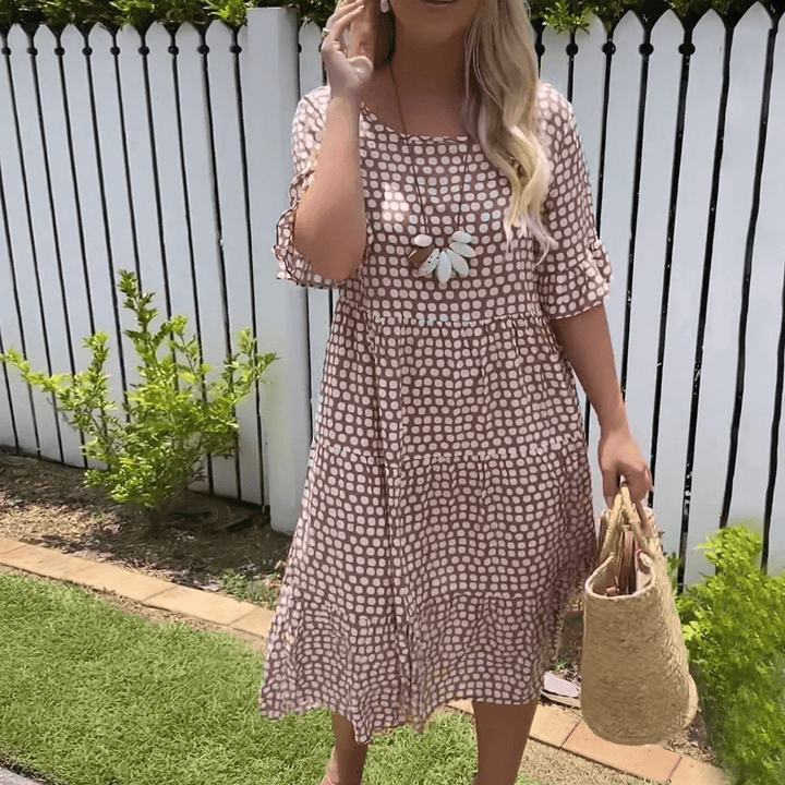 Maisie | Relaxed Polka Dot Midi Dress