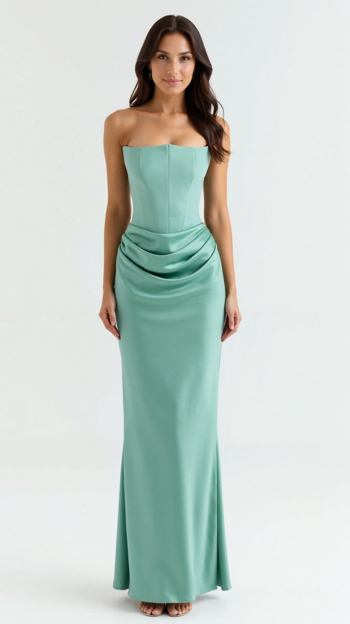 Serena | Women’s Minimalist Column Maxi Dress