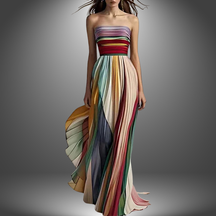 Lyra | Multicolor Striped Maxi Dress