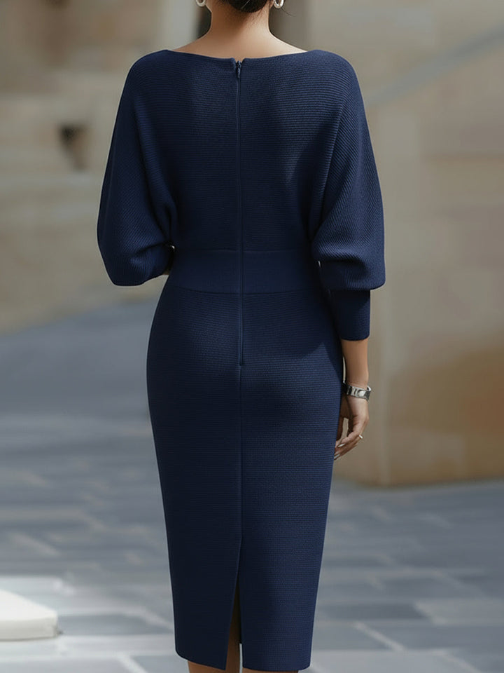 Elegant Draped Midi Dress