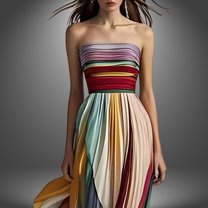 Lyra | Multicolor Striped Maxi Dress