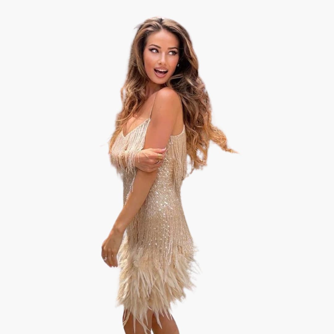 Elowen | Elegant Fringe Party Dress