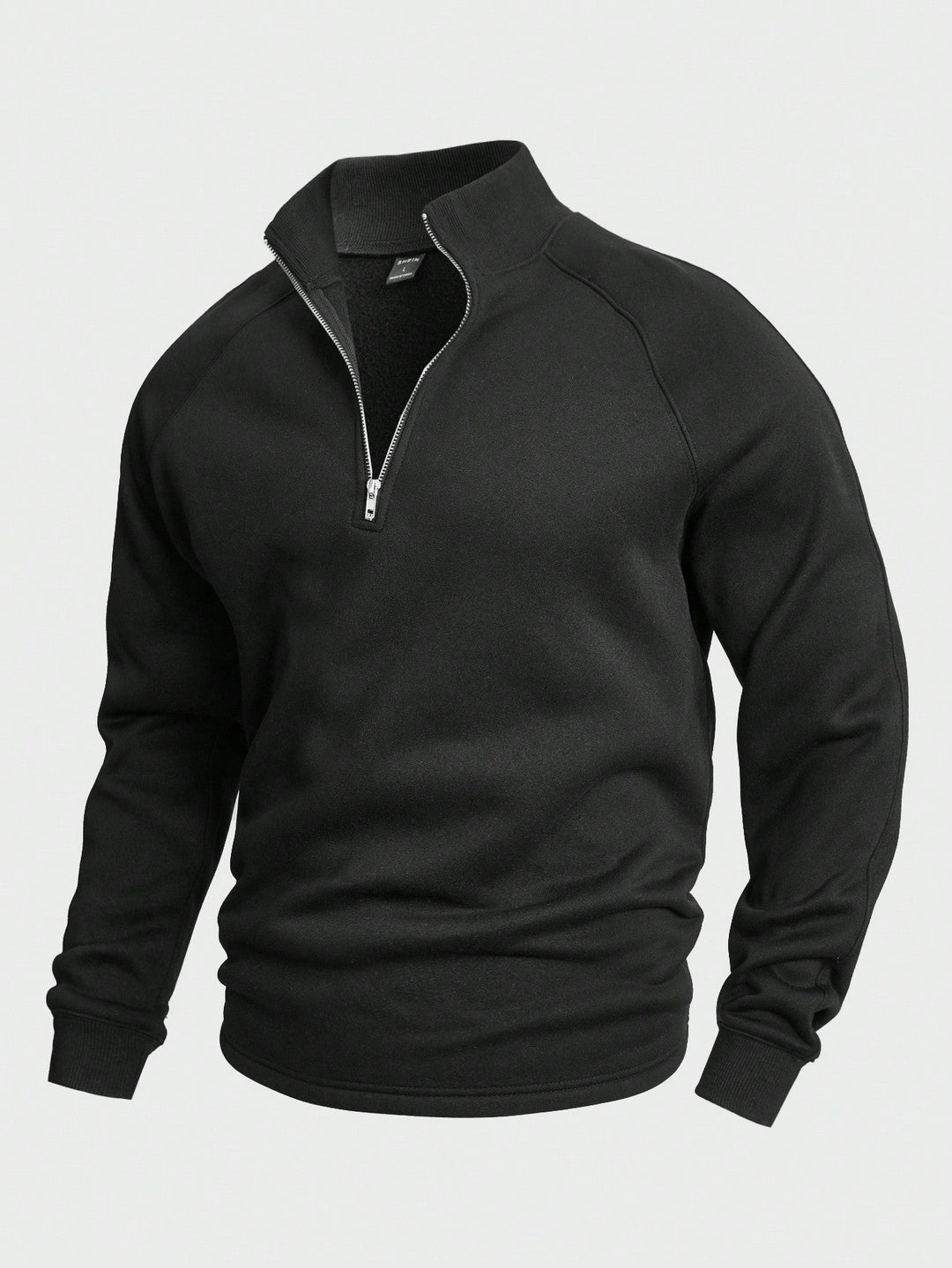 Zip-Collar Knit Pullover