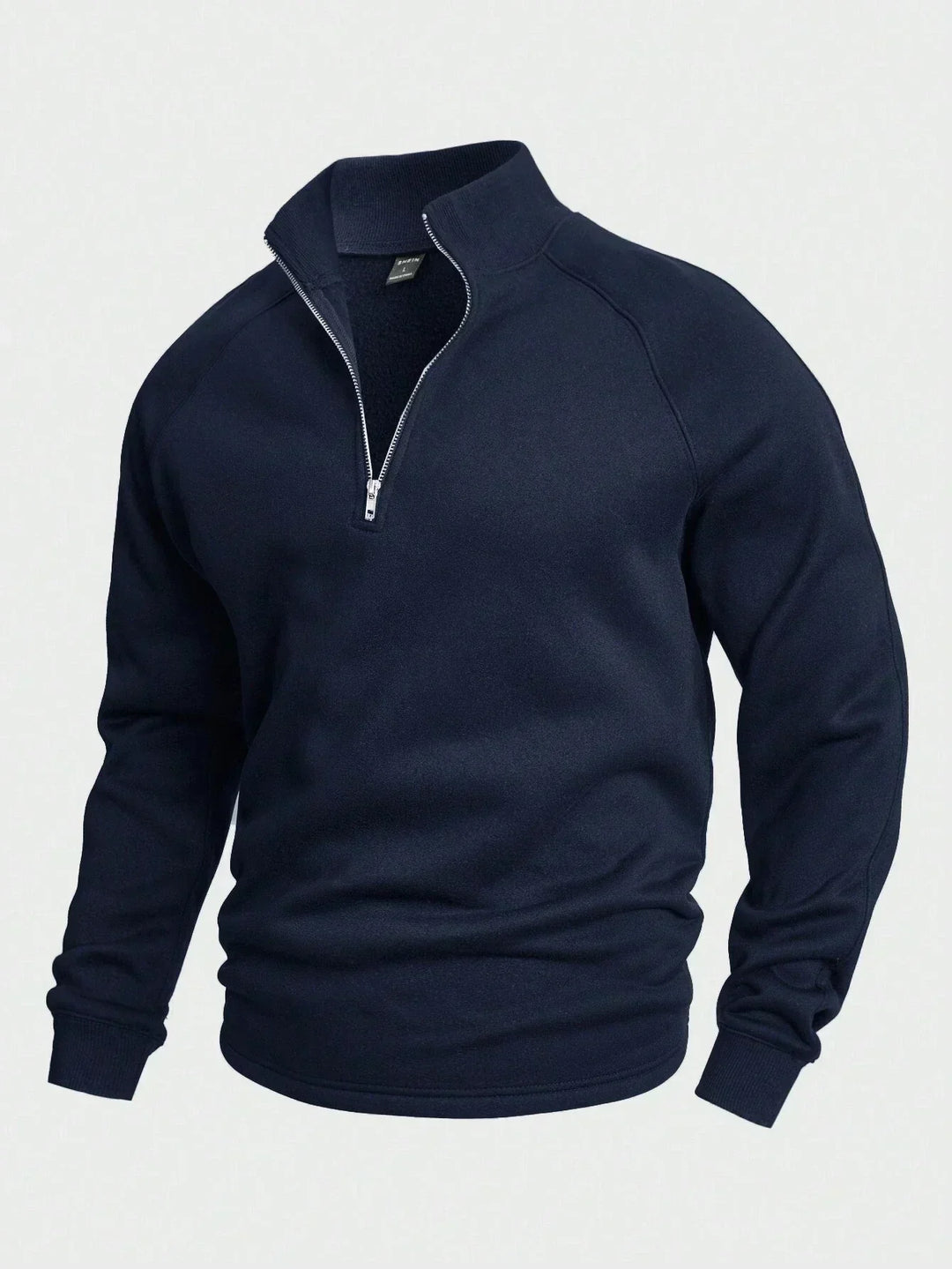 Zip-Collar Knit Pullover
