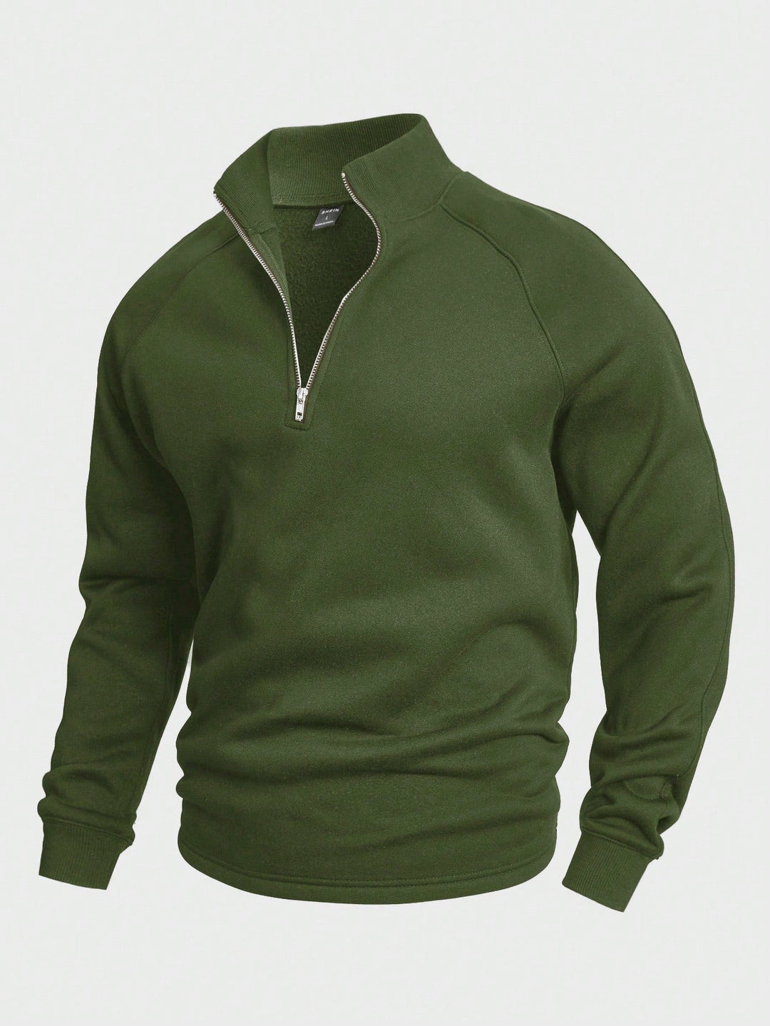 Zip-Collar Knit Pullover