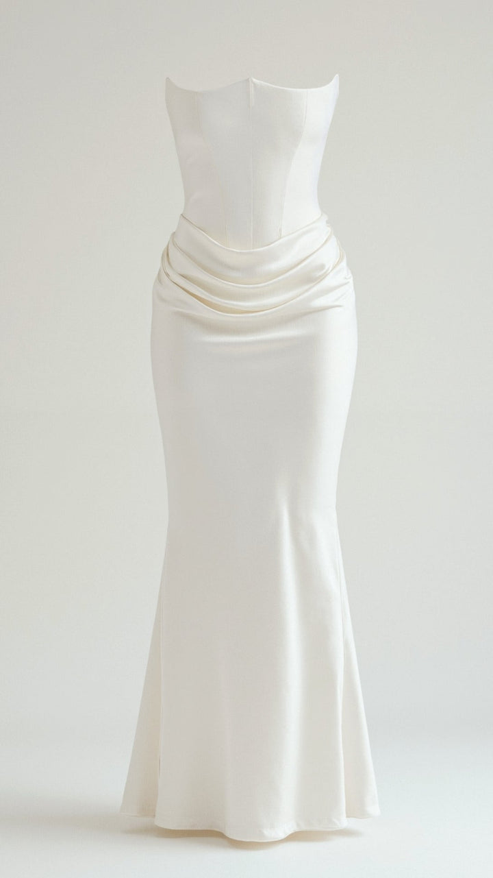 Serena | Women’s Minimalist Column Maxi Dress