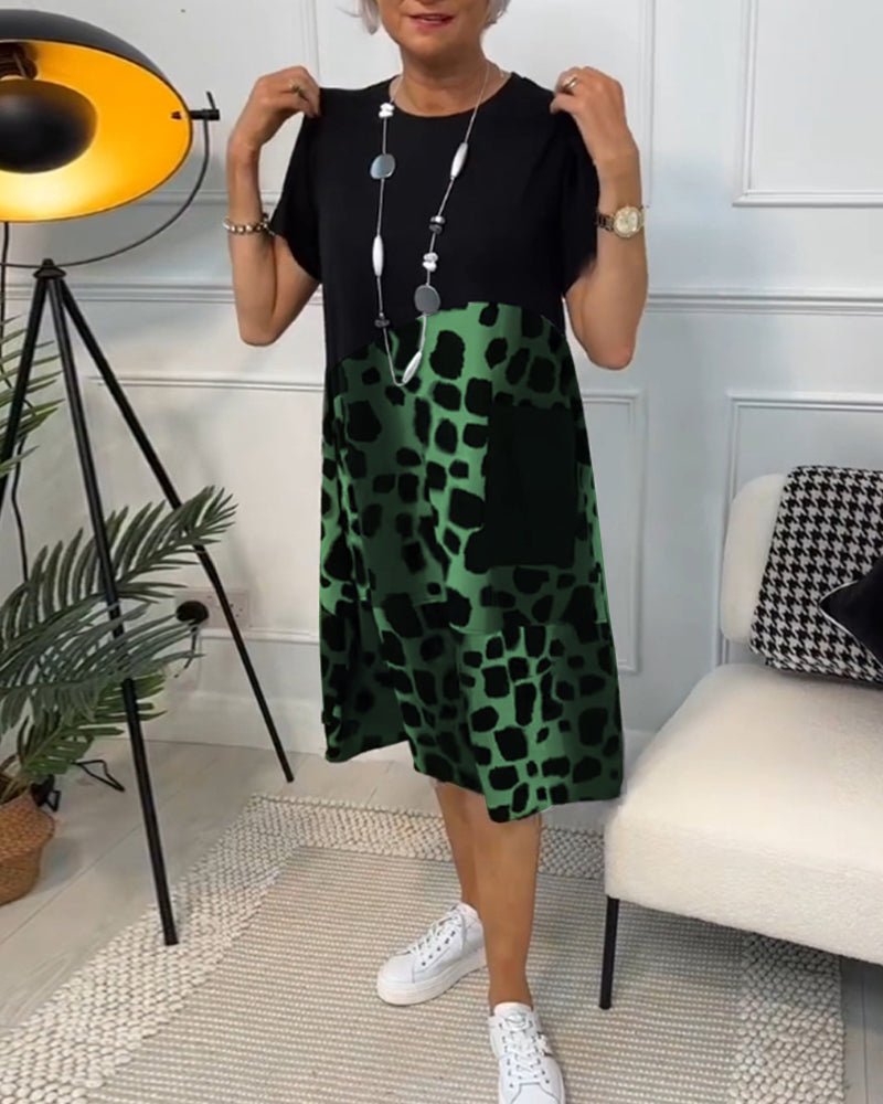 Viola | Abstract Print Midi Dress