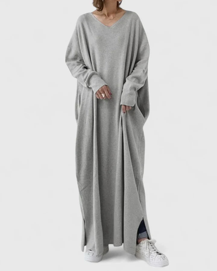 Women’s Long Sleeve V-Neck Maxi Dress