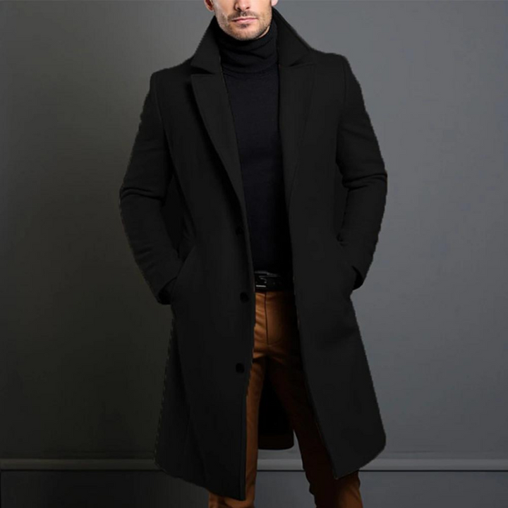 Men’s Elegant Long Tailored Winter Overcoat