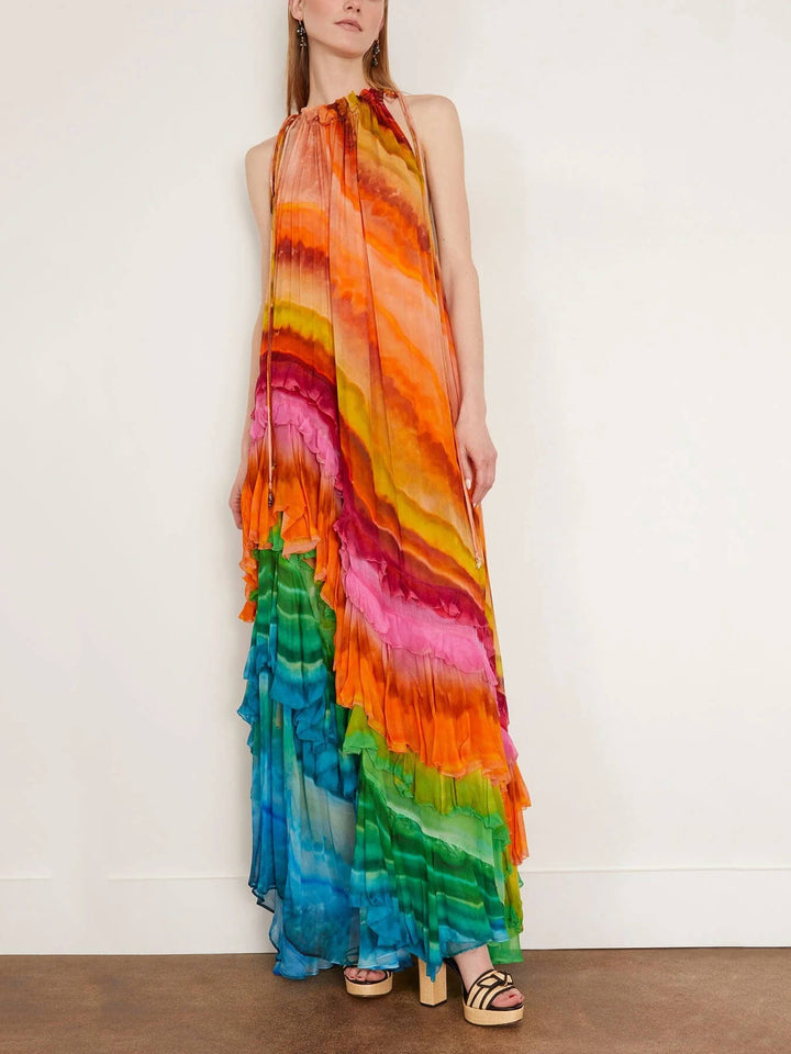 Solara | Radiant Ruffle Maxi Dress