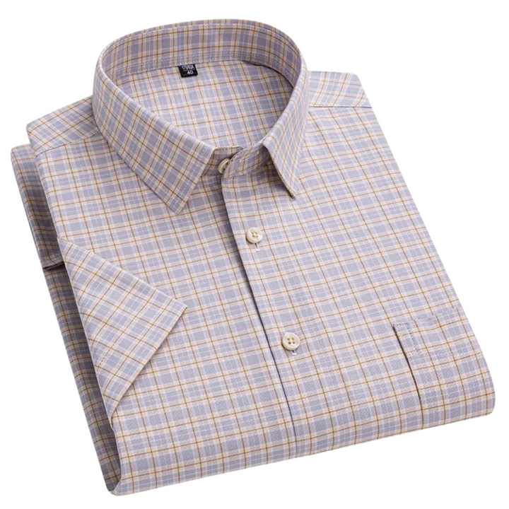 Winston | Men’s Classic Patterned Short Sleeve Button-Down Shirt