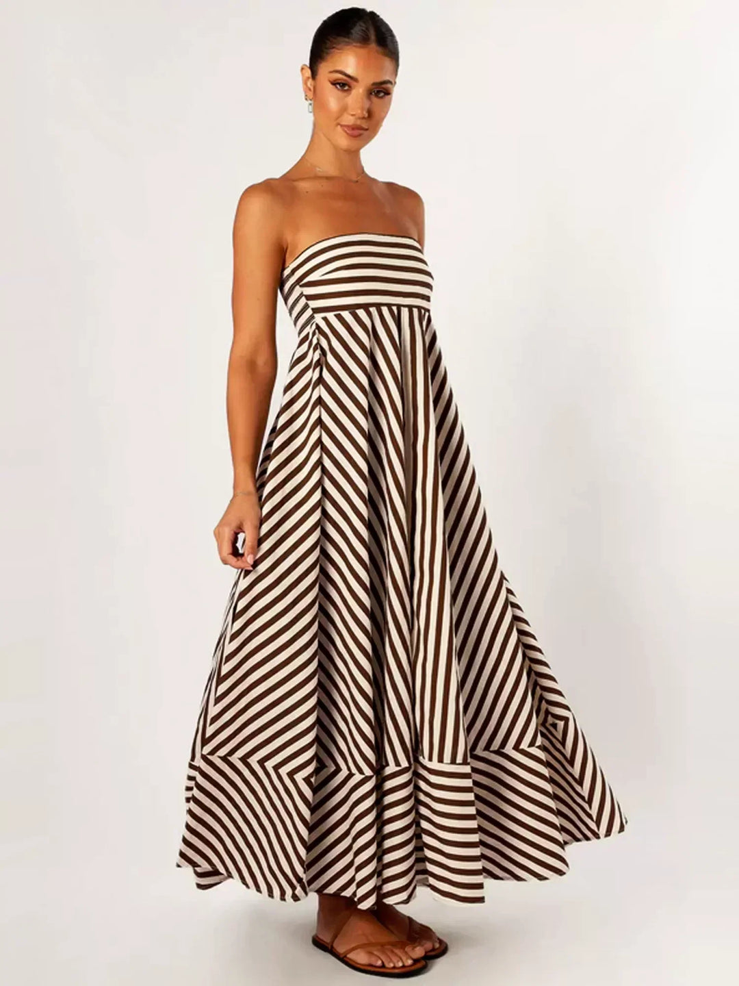 Isalyn | Flowy Striped Bandeau Dress