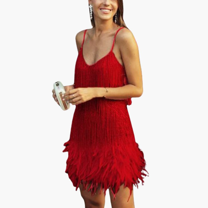 Elowen | Elegant Fringe Party Dress
