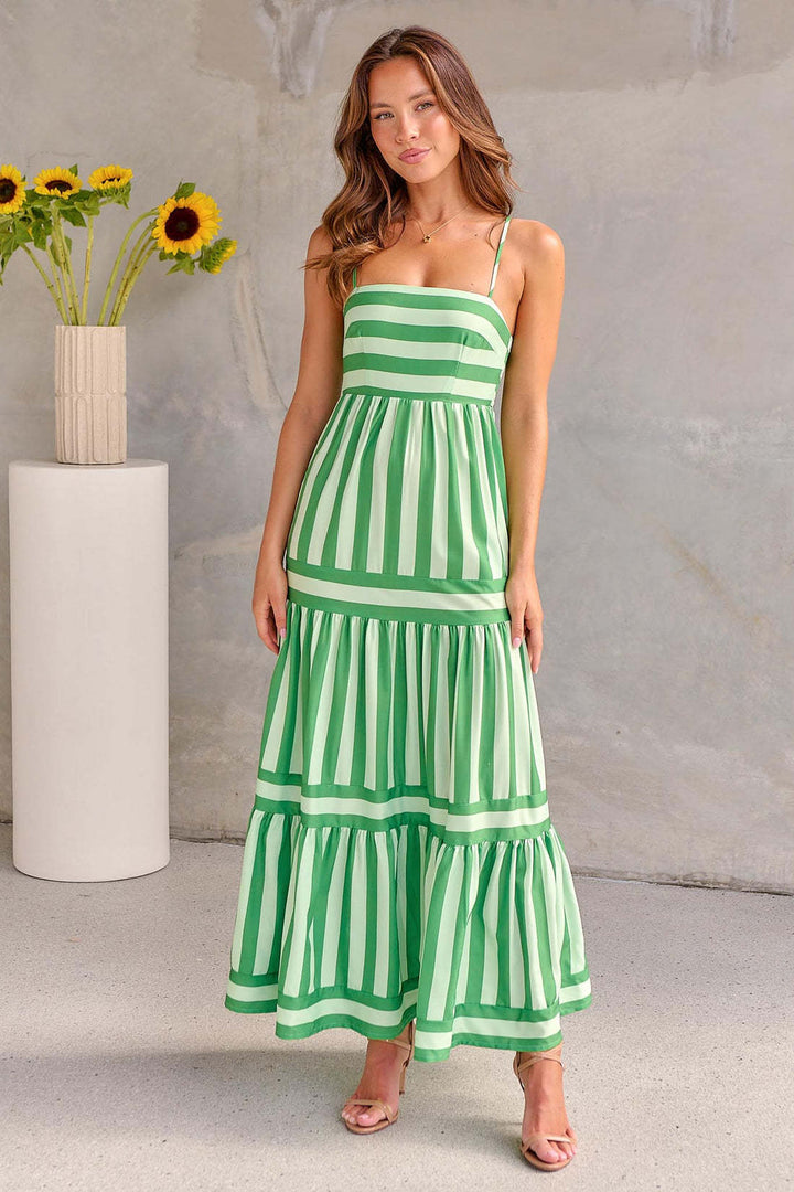Lina | Striped Tiered Summer Dress