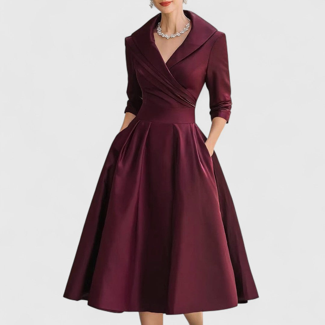 Elegant Pleated Midi Dress