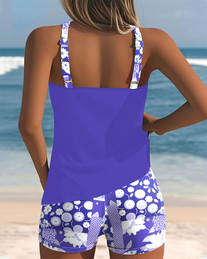 Zaria | Floral Patch Racerback Lounge Set