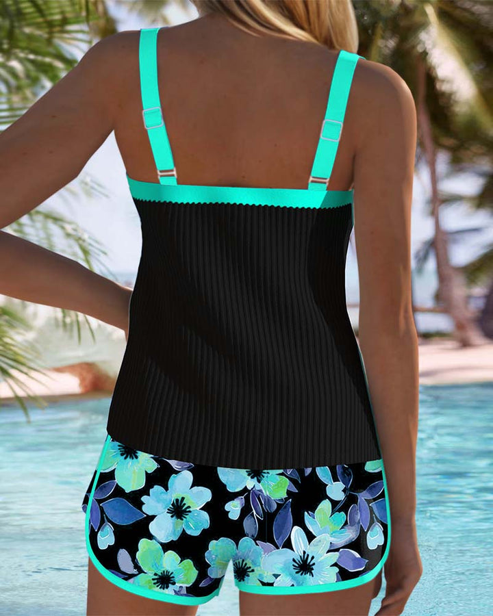 Kaelyn | Tropical Floral Tankini Set
