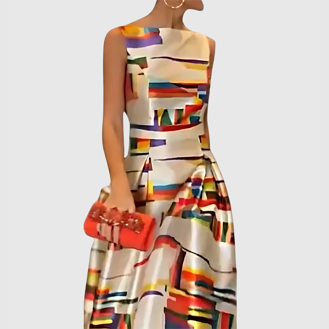 Ravina | Abstract Elegant Evening Dress