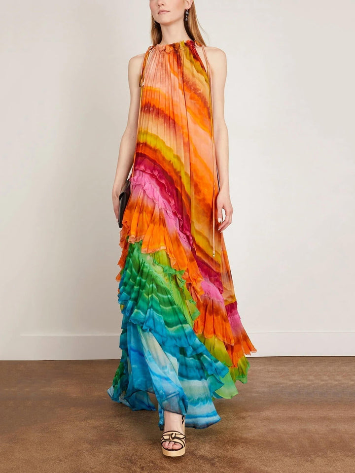 Solara | Radiant Ruffle Maxi Dress