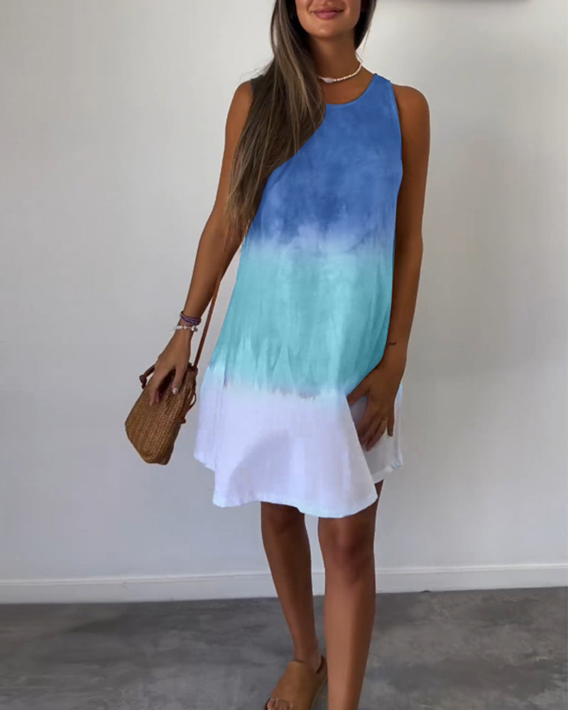 Piper | Women’s Color Block Cotton Tank Mini Dress