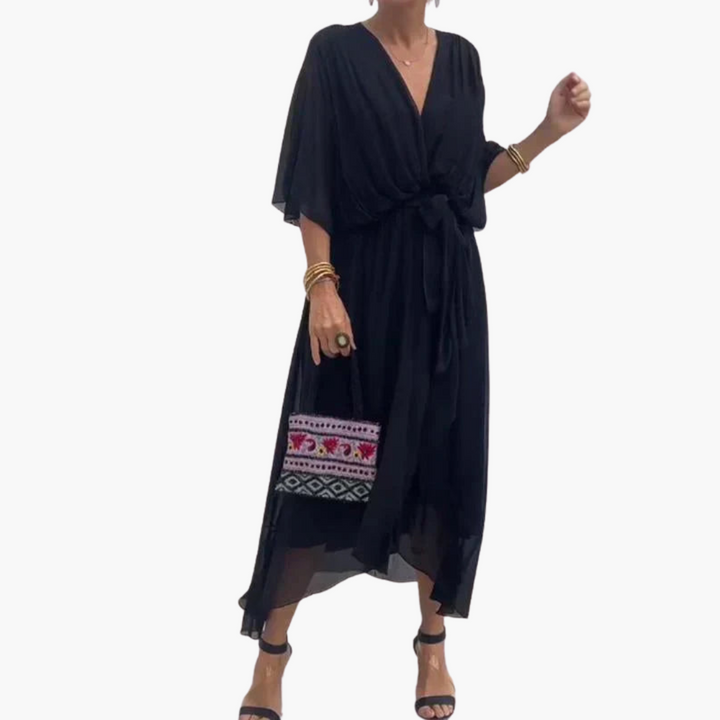 Leonie | Elegant Tie-Waist Midi Dress