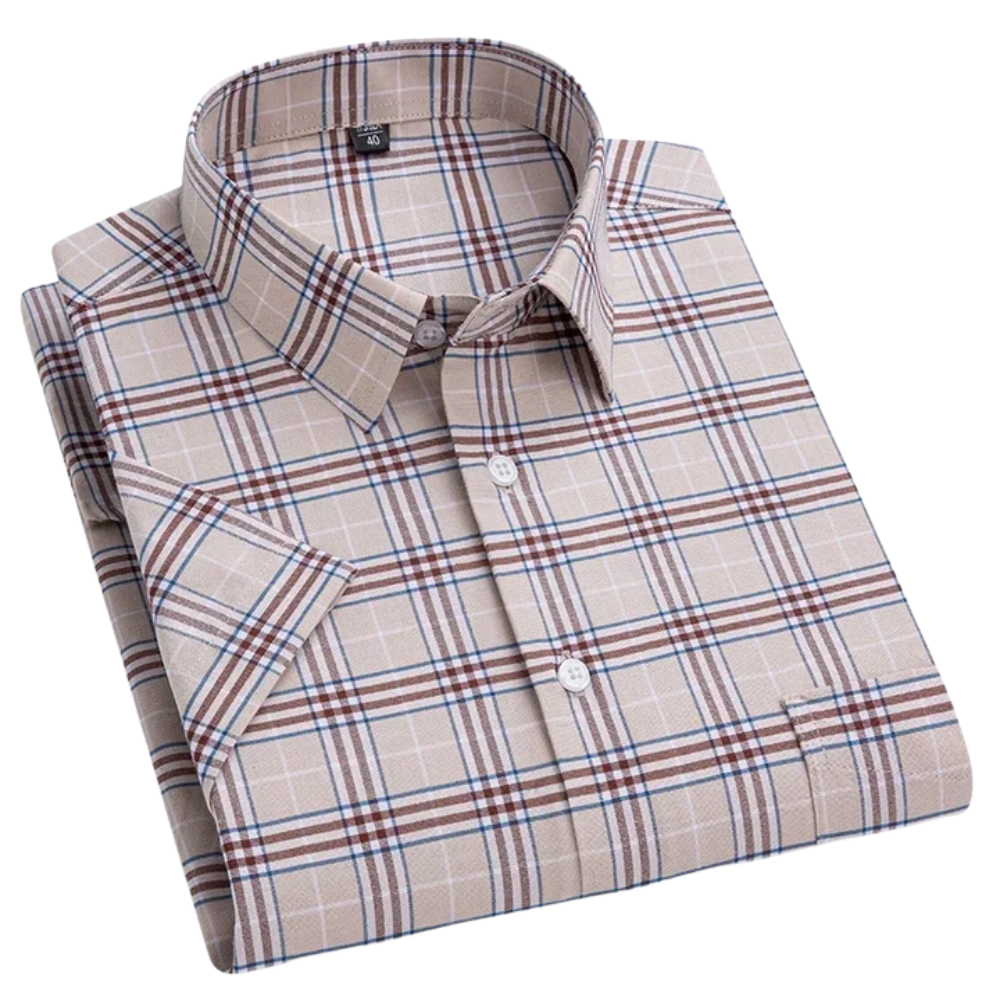 Winston | Men’s Classic Patterned Short Sleeve Button-Down Shirt