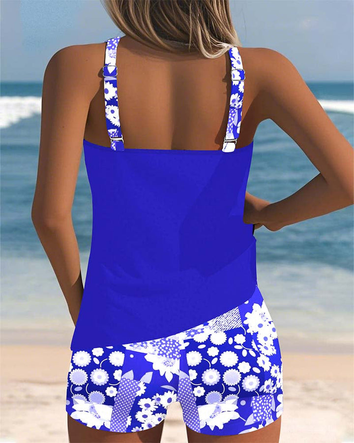 Zaria | Floral Patch Racerback Lounge Set