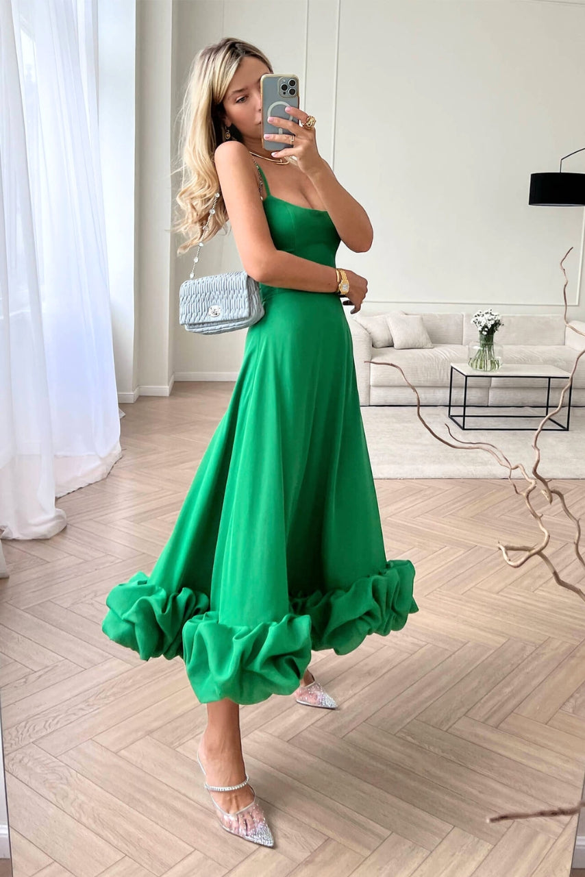 Sorelle | Ruffle Hem Midi Dress