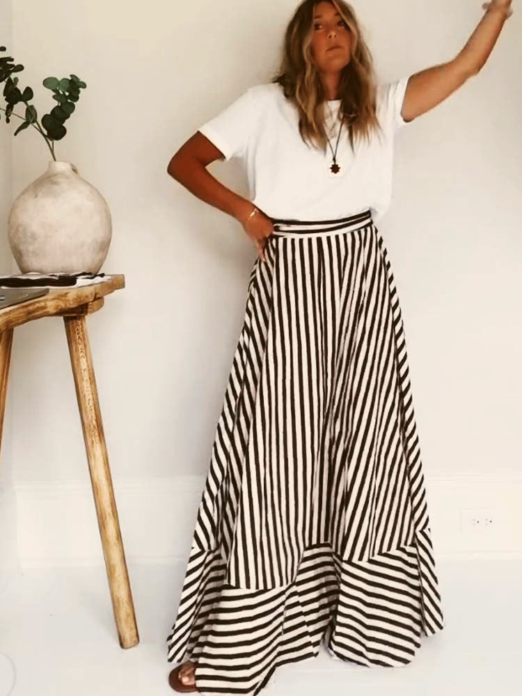 Isalyn | Flowy Striped Bandeau Dress