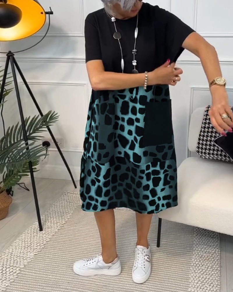 Viola | Abstract Print Midi Dress