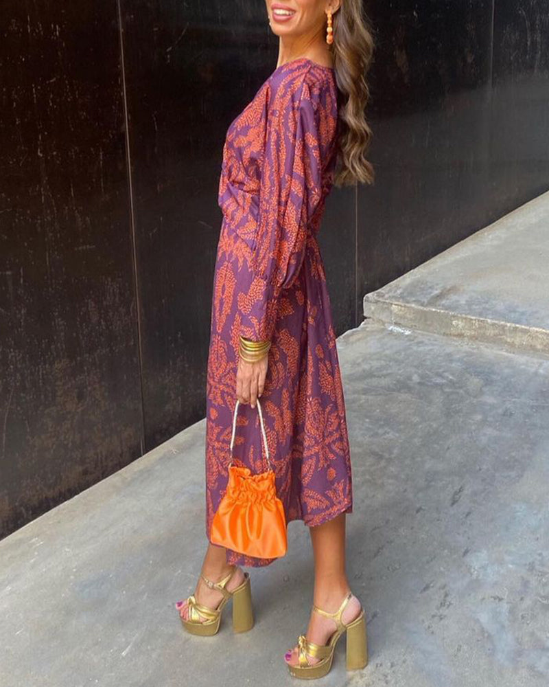 Calista | Twist Front Print Dress