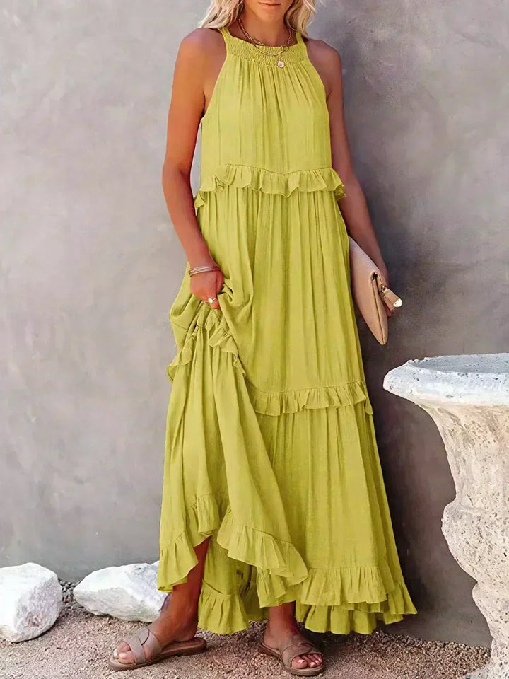 Zerina | Flowing Ruffle Maxi Dress