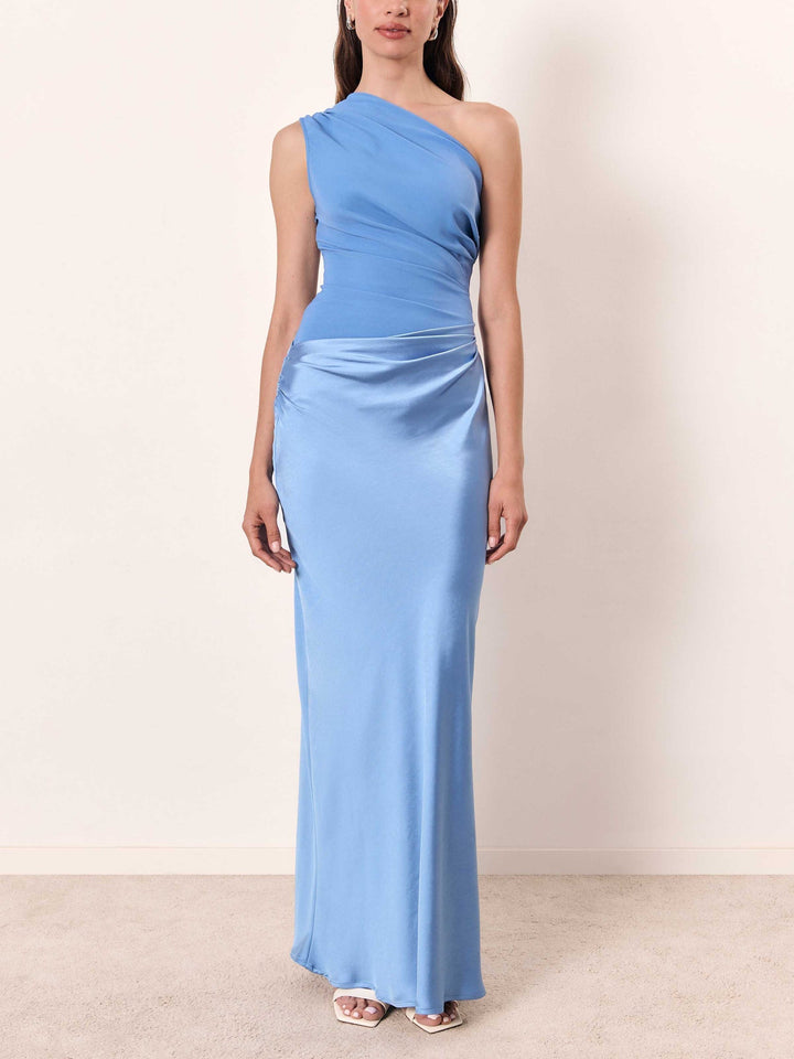 Serelisse | Women’s One Shoulder Pleated Maxi Wedding Guest Dress