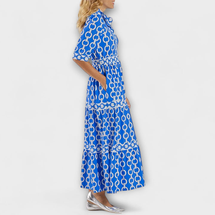 Marisol | Chic Pattern Midi Dress